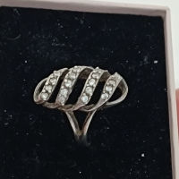 Сребърен пръстен с камъни ЖЖ8, снимка 5 - Пръстени - 44697350