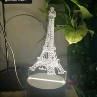 Лед нощна лампа Айфеловата кула за подарък , снимка 9 - Други - 41755495