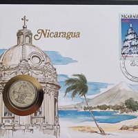 Нумизматичен плик с монета . 50 сентавос .1983 г. Никарагуа .(NUMISBRIEF), снимка 2 - Нумизматика и бонистика - 41741798