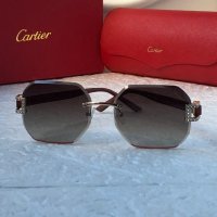 Cartier 2022 прозрачни дамски слънчеви очила Осмоъгълник с камъни, снимка 4 - Слънчеви и диоптрични очила - 38820742
