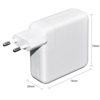 Зарядно за лаптоп Apple -61W- TYPE-C With USB-C Cable - заместител (037) - 24 месеца гаранция, снимка 3 - Лаптоп аксесоари - 41288397