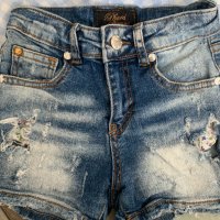 Ефирна туника и къси дънкови панталони 7-8-9 години, снимка 5 - Детски комплекти - 41447725