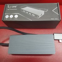 Lyare USB C докинг станция за MacBook Pro с троен монитор, снимка 1 - Други - 35664531