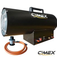 Газов калорифер 50.0kW, CIMEX LPG50 с редуцир вентил и маркуч, снимка 1 - Други машини и части - 42506178