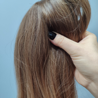 Дълга омбре перука с бретон висококачествен косъм, снимка 8 - Аксесоари за коса - 44526532