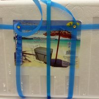Хладилна кутия от стиропор Термочанта, 34 л, 44x30x35 см, Бял/Син, снимка 1 - Хладилни чанти - 41493703