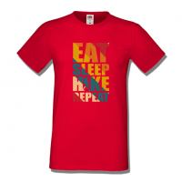 Мъжка тениска Eat Sleep Hike Repeat,Къмпинг,Планина,Изненада,Подарък,Поход,Връх,Хижа,, снимка 4 - Тениски - 36348723