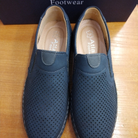Мъжки обувки с перворация  хаки и т.сини, снимка 10 - Мокасини - 44571290
