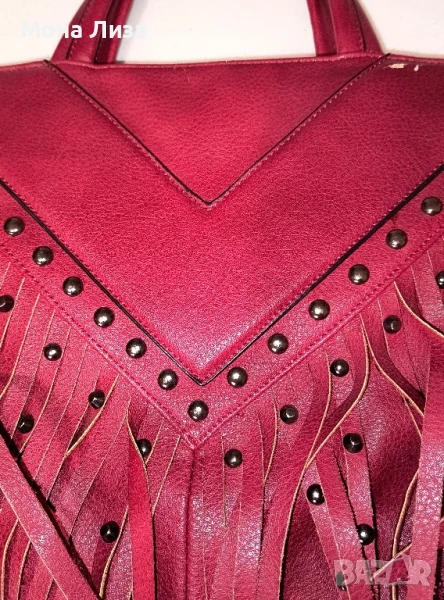 Дамска червена чанта , снимка 1