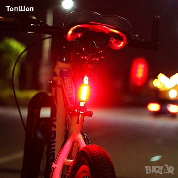 Мигащ стоп , фар за Велосипед , колело - Червен, снимка 1