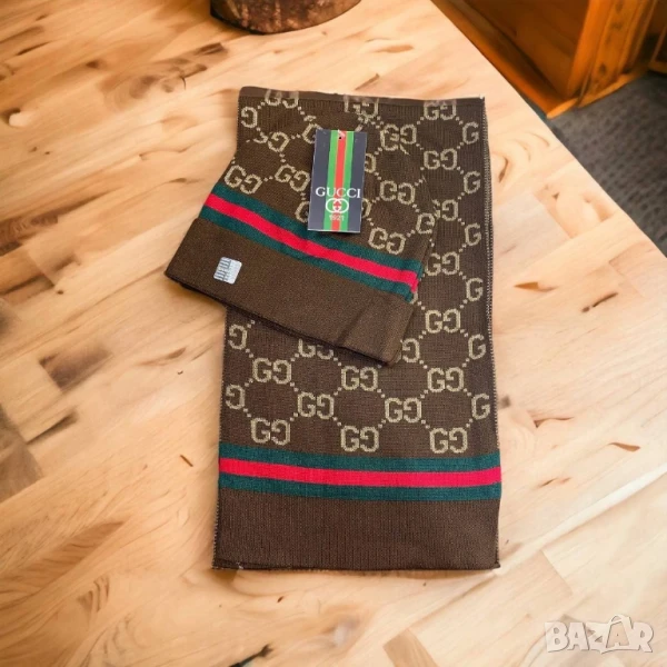шапка и шал gucci the north face gucci , снимка 1