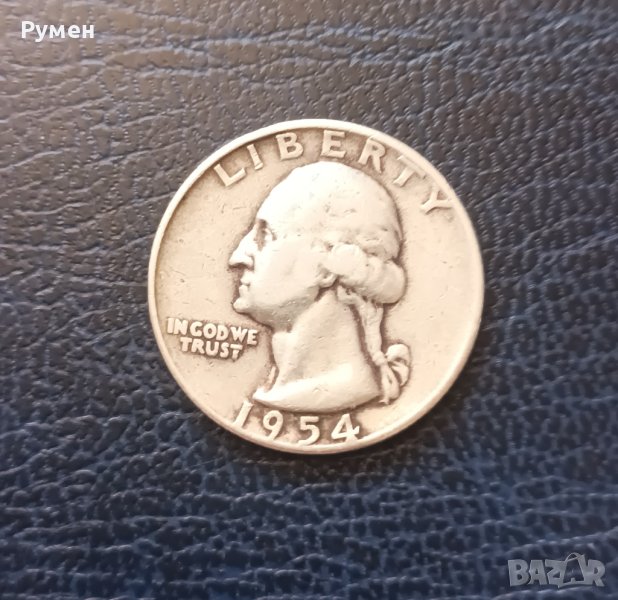 Quarter Dollar 1954 D.,Сребро!, снимка 1