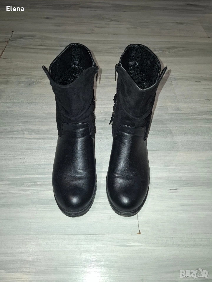 Дамски черни боти Tendenz,размер 39, снимка 1