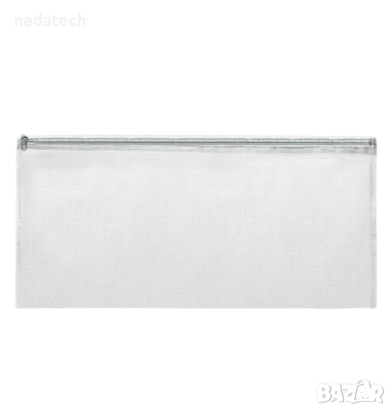 Калъф за обувки с цип, Бял, 48x22 см., снимка 1