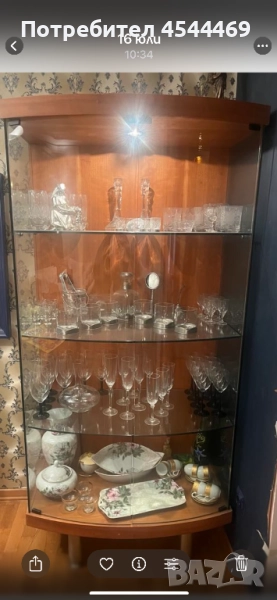 Шкаф  Турски светещ отваряеми врати стъклени две по 0.70 см, снимка 1