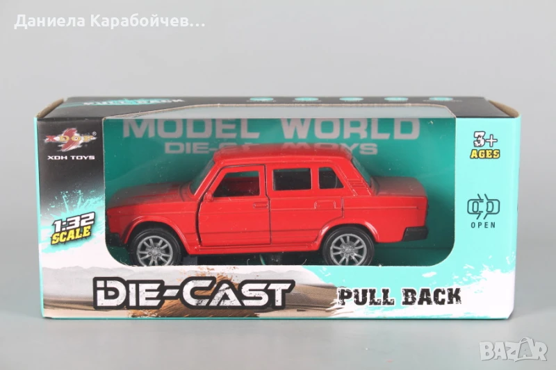 Метална кола със звук, светлина и отварящи се врати (1:32) - PULL BACK, снимка 1