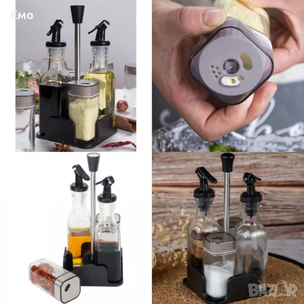 Комплект за подправки ЛУКС - Оливерник 5 части, снимка 1