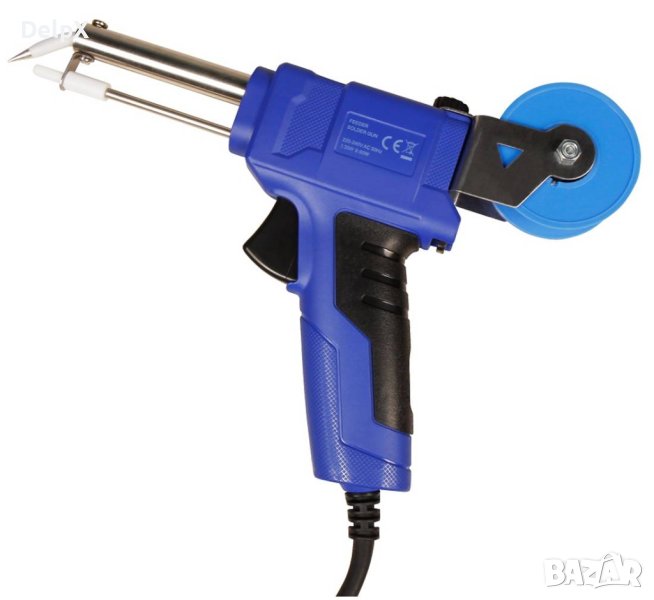 Поялник ZD-555, крива човка, макара, 2 степени, 30W, 60W, 220VAC, снимка 1