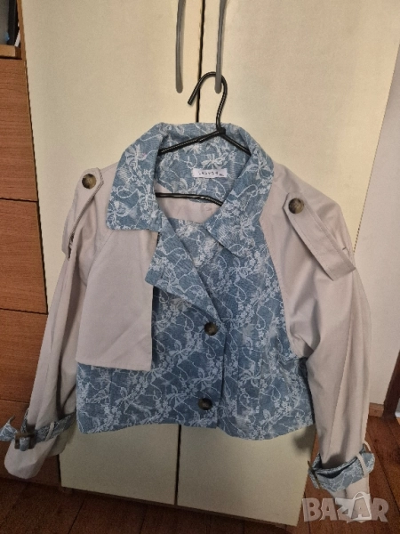 само днес къс шлифер с дантела, снимка 1