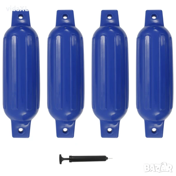 vidaXL Броня за лодка 4 бр синя 41x11,5 см PVC（SKU:92376）, снимка 1