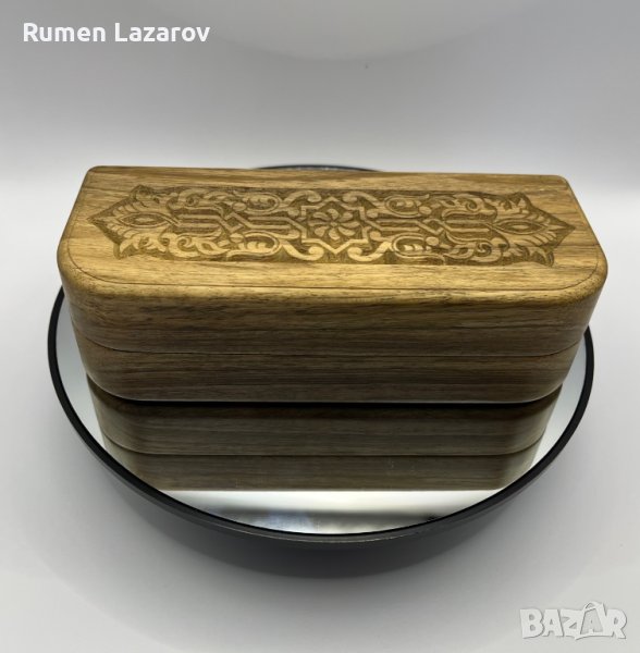 Ръчно изработена кутия (калъф) за очила от орехово дърво.   https://www.etsy.com/shop/RimexWoodArt, снимка 1