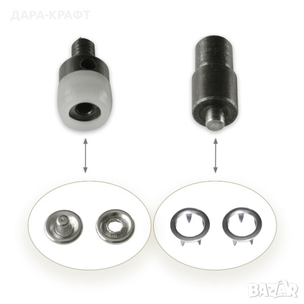 Матрици за бебешки копчета Чико 7,8мм, 9,5мм, 10,5мм - ринг, снимка 1