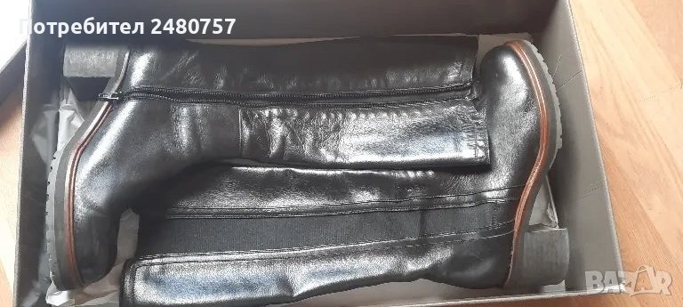 Кожени дамски ботуши 39 номер, снимка 1