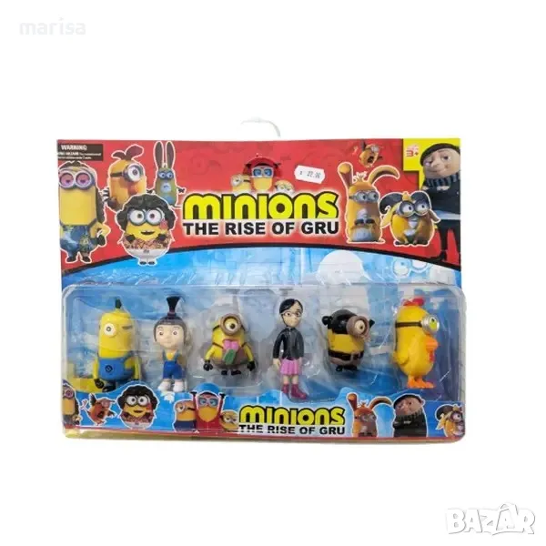 Фигурки Миньони 6 броя, блистер, снимка 1