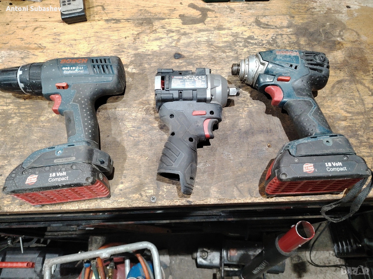 продавам работещи винтоверт на бош, импакт на бош и гайковерт на Парксайд. , снимка 1