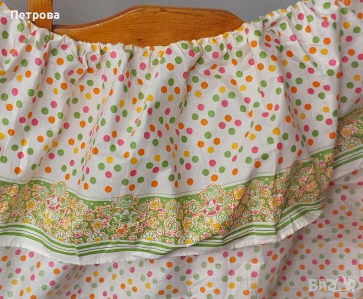 6 метра нов, здрав и красиво щампиран плат-басма, снимка 1