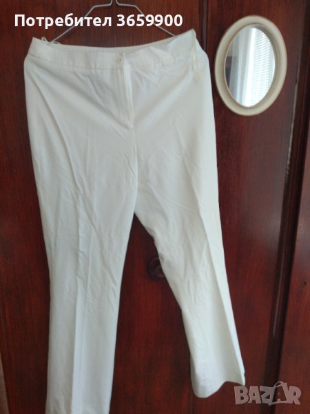 Дамски бял панталон с хастар, размер 8USA, снимка 1