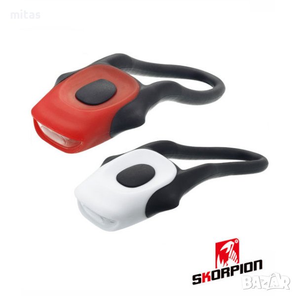 Комплект LED светлини за велосипед предна и задна ALS-051, снимка 1