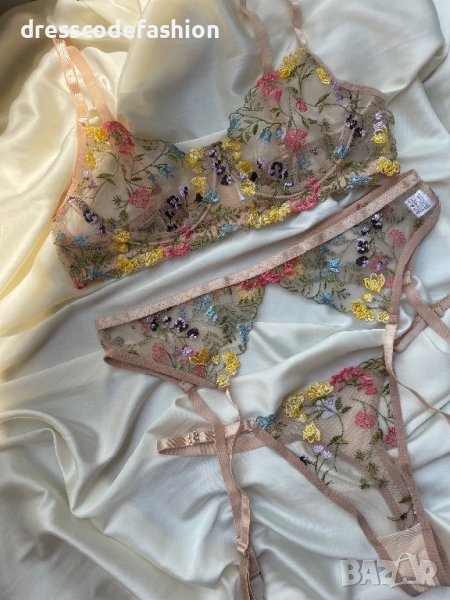 Луксозен троен сет дамско бельо , снимка 1