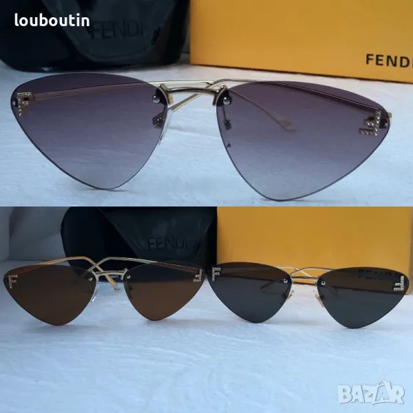 Fendi Дамски слънчеви очила тъиъгълни 3 цвята, снимка 1