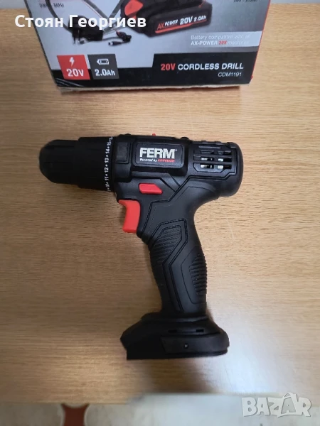 Чисто нова акумулаторна бормашина FERM CDM1191 без батерия и зарядно , снимка 1