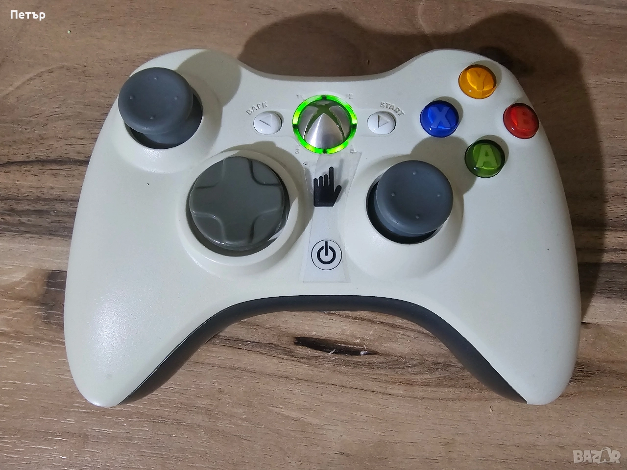 Оригинален безжичен бял джойстик за Xbox 360 – Много запазен, всичко, снимка 1