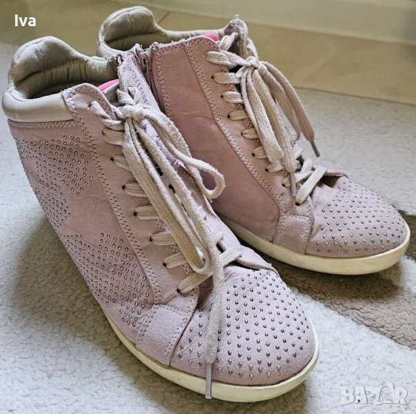 Дамски розови обувки на скрита платформа, 42 размер!, снимка 1