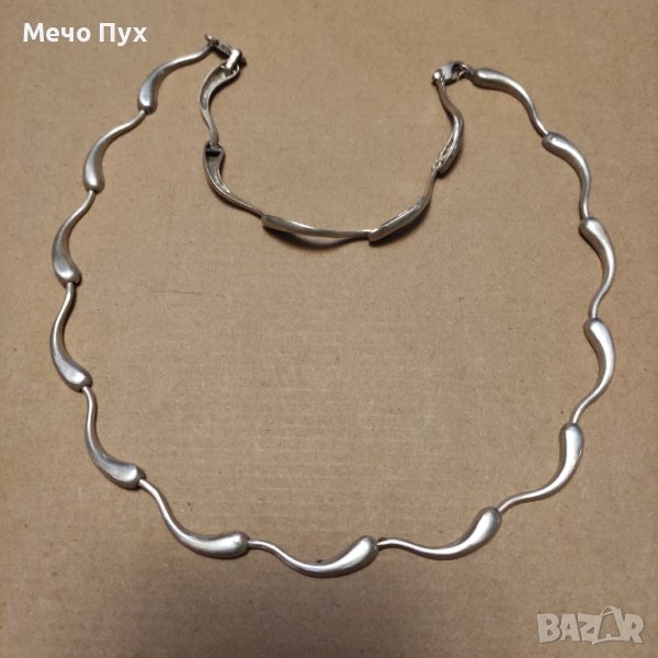 Сребърно двойно колие (187), снимка 1