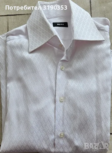 Мъжка бяла риза, снимка 1