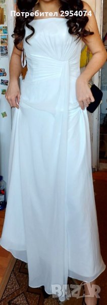 Красива дамска нова рокля в бяло мл, снимка 1