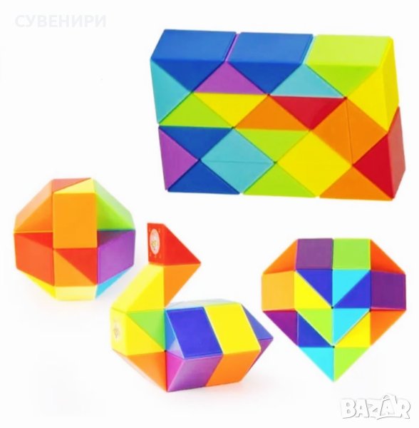 Рубик пъзел змия - дъга, снимка 1