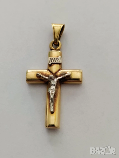 Златна висулка кръст 51858, снимка 1