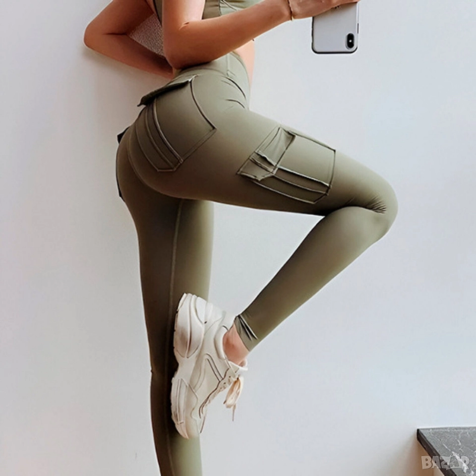 Оформящ дамски панталон с 4 джоба - висока талия, стегната кройка и максимален комфорт , снимка 1