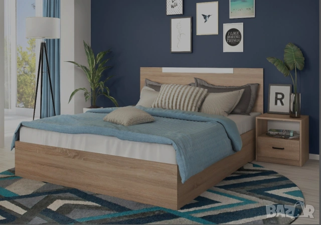 Спален комплект- спалня+матрак, 2нощни шкафчета и гардероб