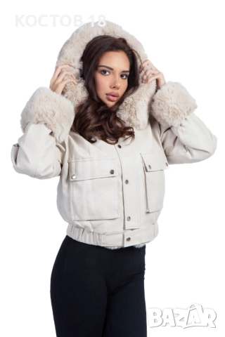 Дамско   кожено яке - 4260, снимка 4 - Якета - 52136538