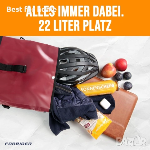 Велосипедна чанта Forrider, водоустойчива чанта за багаж с презрамка за рамо, снимка 6 - Спортна екипировка - 53659010