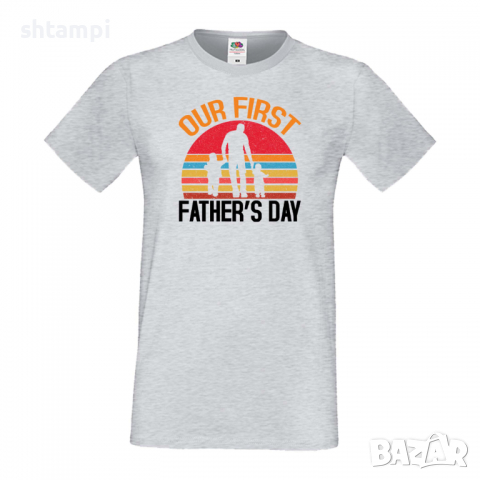 Мъжка тениска Our First Fathers Day Дядо,Празник,Татко,Изненада,Повод,Рожден ден, Имен Ден,, снимка 2 - Тениски - 36504643