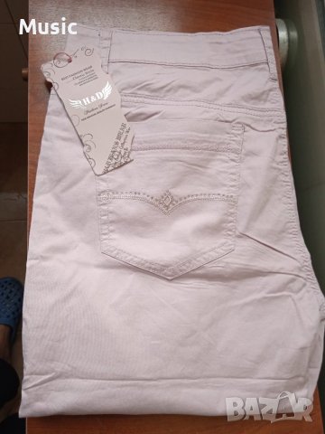 НОВ (с етикети)  дамски панталон до прасеца, цвят пепел от рози, снимка 4 - Къси панталони и бермуди - 40008265