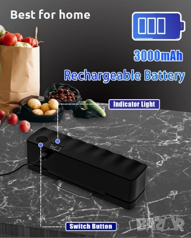 Мини акумулаторна машина за запечатване на торбички, снимка 2 - Друга електроника - 53632996