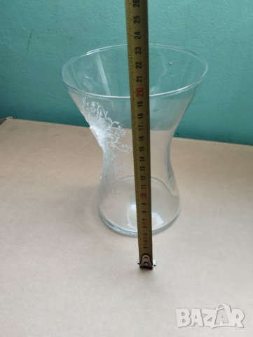 стъклена ваза, снимка 3 - Вази - 42165986